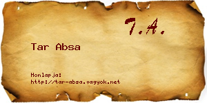 Tar Absa névjegykártya